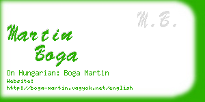 martin boga business card